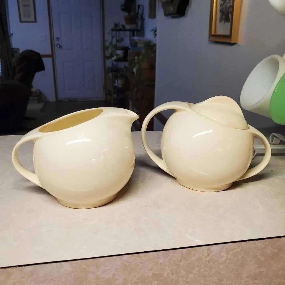 Blue Ridge Southern Potteries Stanhome Ivy Sugar & Creamer Set